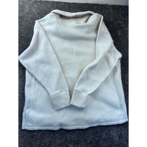 Nike Womens White Fleece Mock Neck Pullover Sweatshirt Size S‎ - Picture 11 of 11
